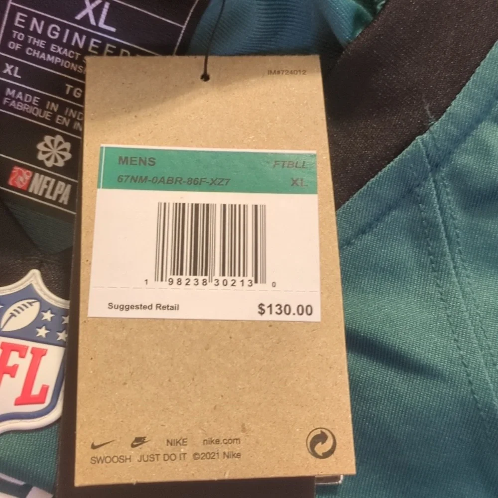 Nike NFL Eagles Sanders #26 Teal and Black Men's Jersey Size XL - Picture 8 of 9